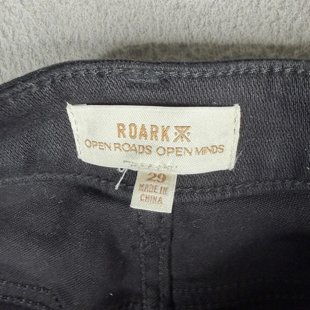 Roark HWY 395 Stovepipe Jeans Womens 29 Black High Rise Denim Pants Casual - Picture 5 of 13
